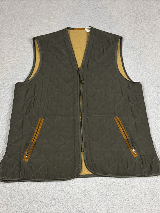 Orvis Jackets & Blazers - Orvis Quilted Vest Womens Large Green Fleece Lined Full Zip Pockets